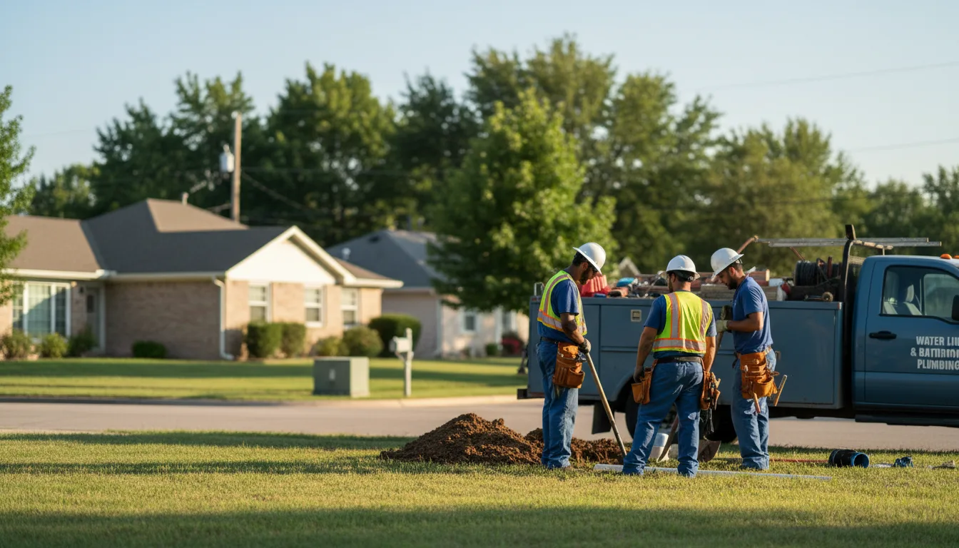 Residential water line and bathroom plumbing service in Parkersburg, IA